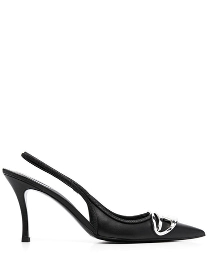 Venus leather slingback pumps