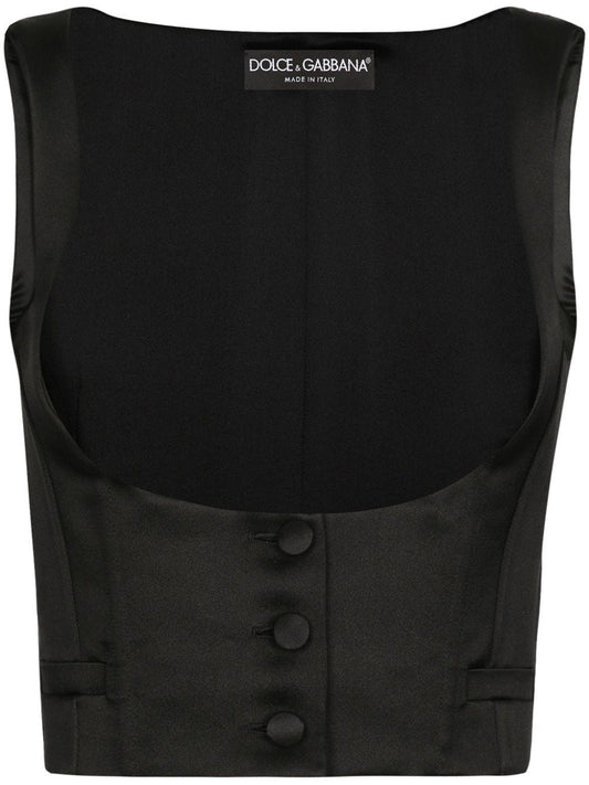 Silk tuxedo vest