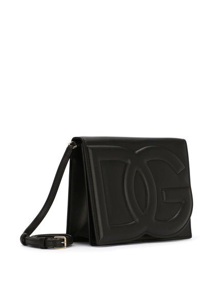 Dg logo leather crossbody bag