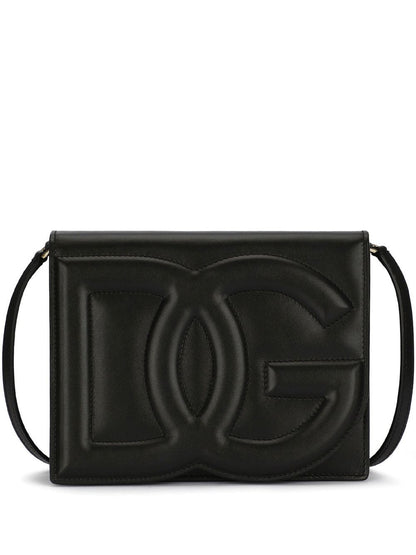 Dg logo leather crossbody bag