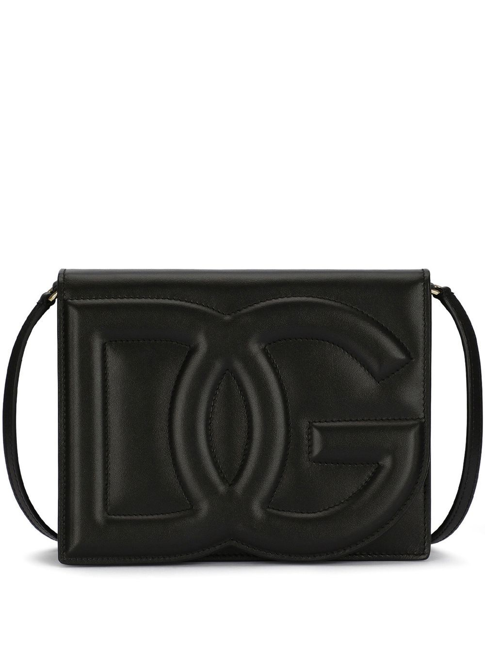 Dg logo leather crossbody bag