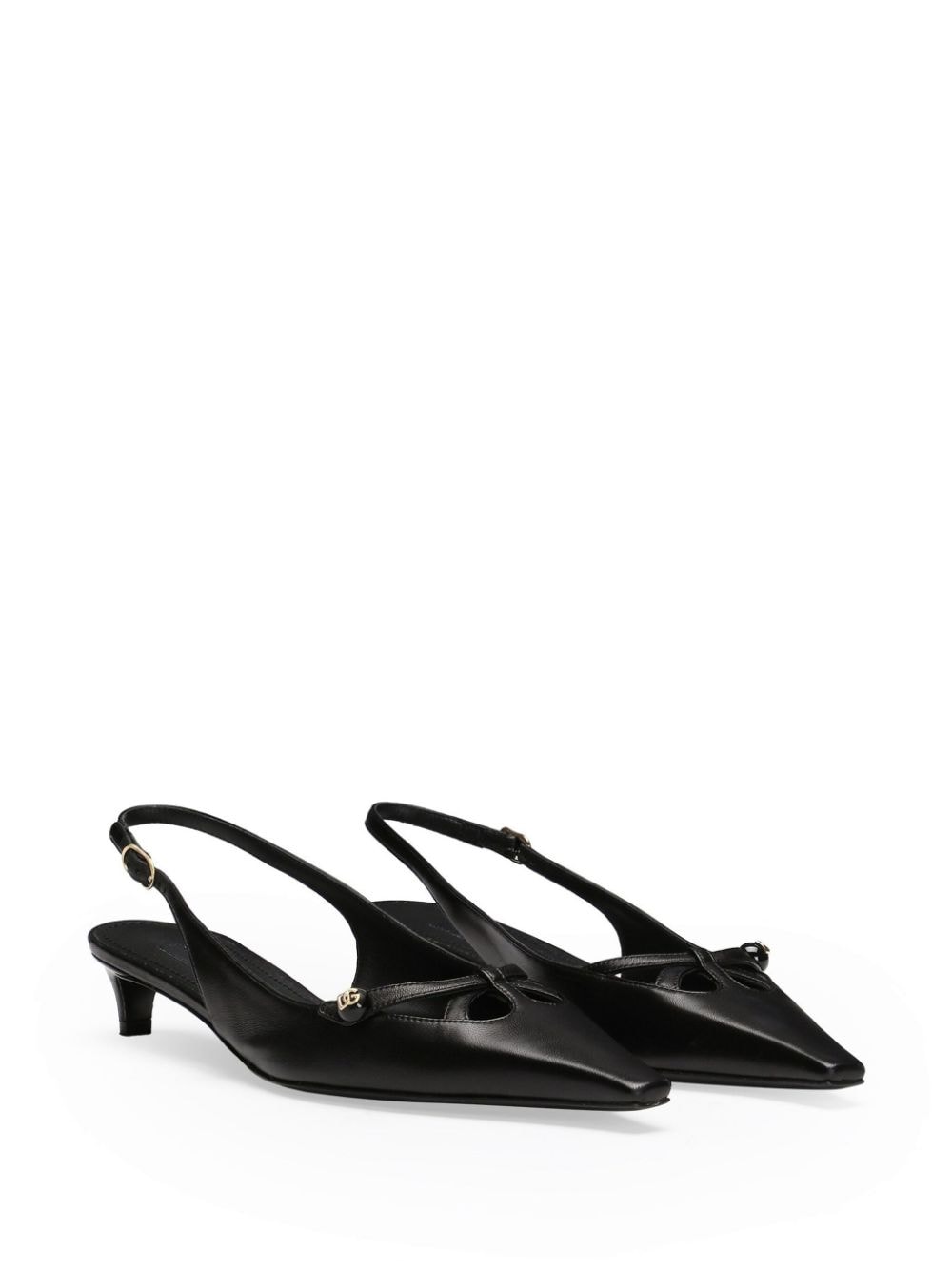 Leather slingback pumps