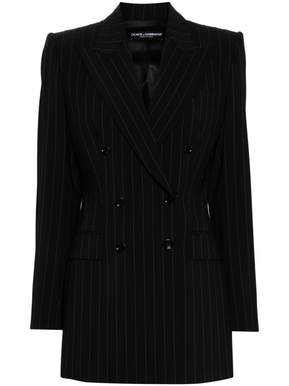 Pinstripe wool blazer jacket