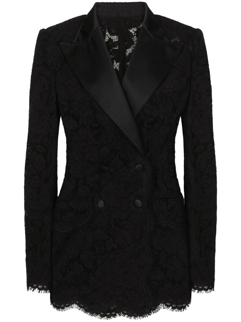 Lace double-breasted jacket