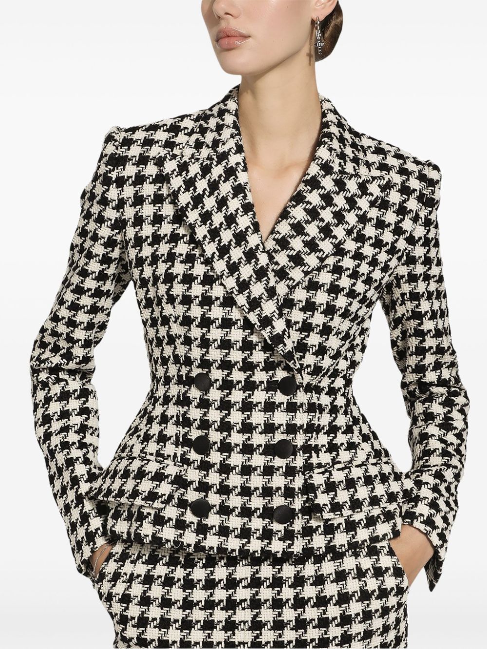 Pied-de-poule short jacket