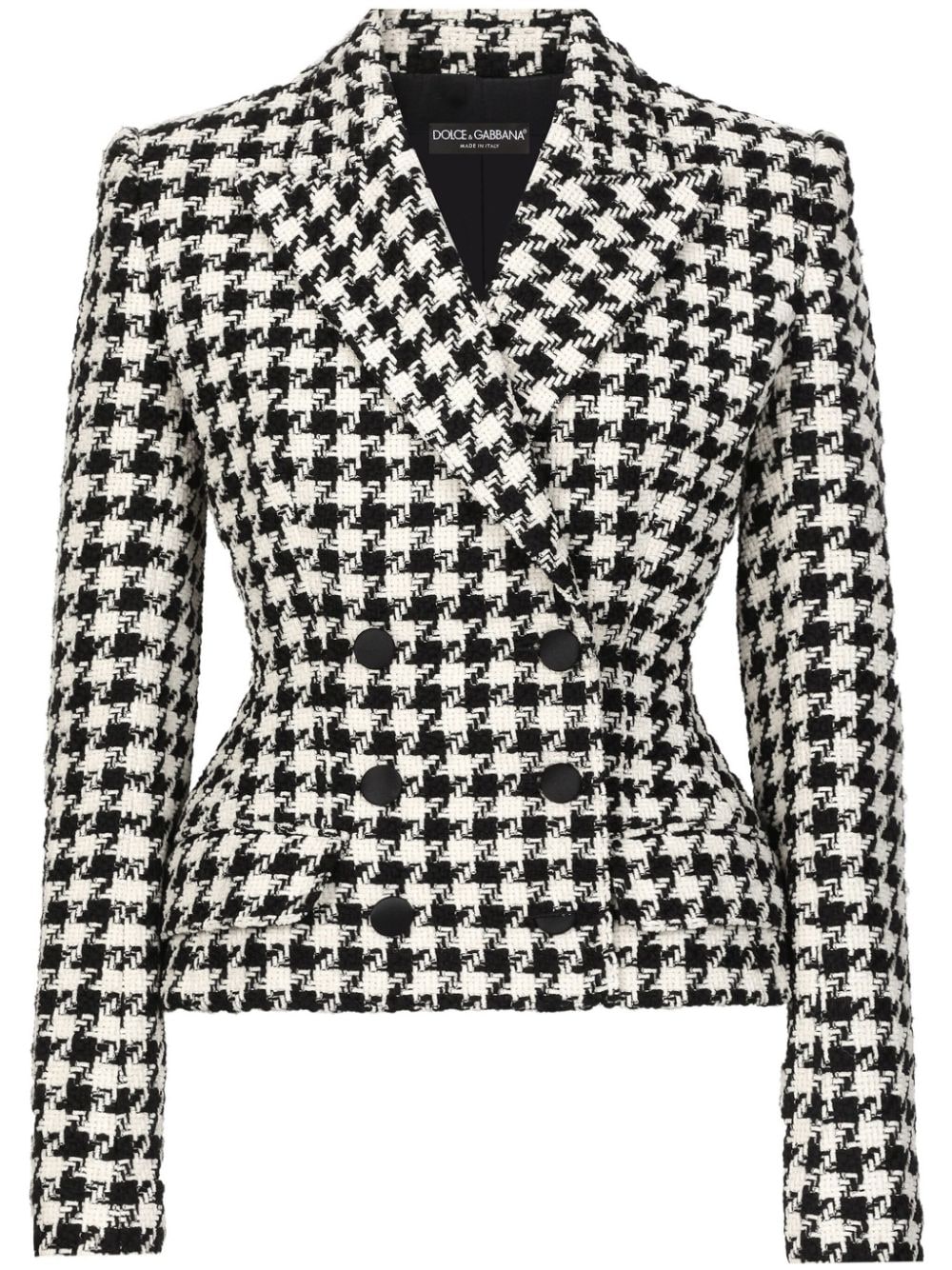 Pied-de-poule short jacket