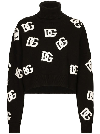 Allover logo wool jumper