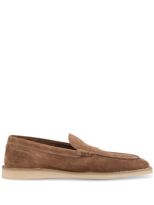 Suede leather loafers