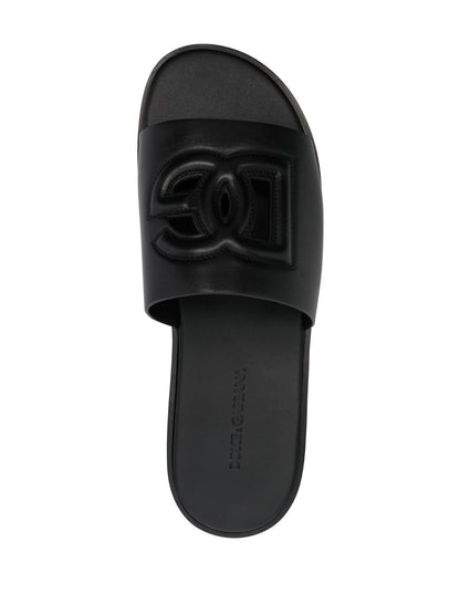 Dg leather flat sandals