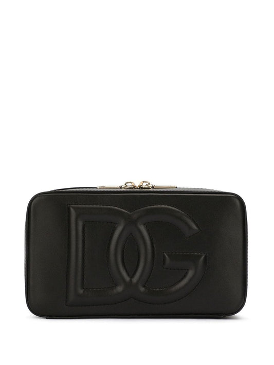 Dg logo leather camera bag