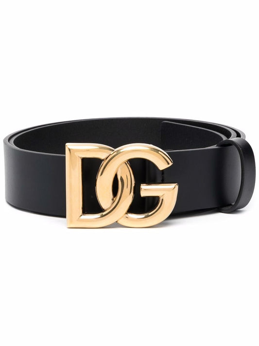 Dg logo leather belt