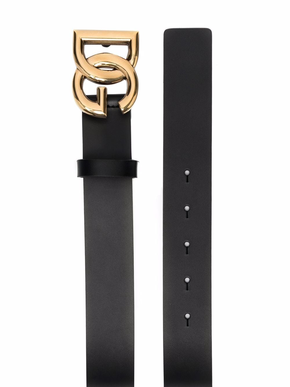 Dg logo leather belt