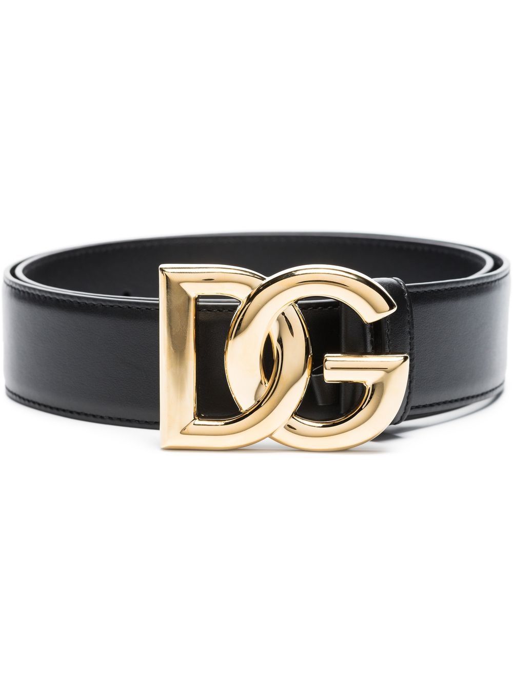 Dg logo leather belt