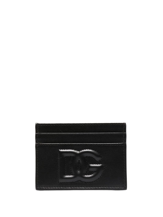 Dg logo leather card case