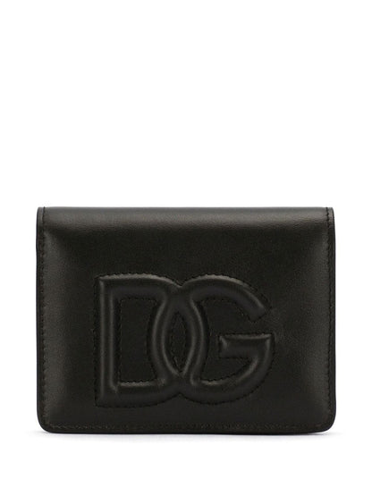 Dg logo leather wallet