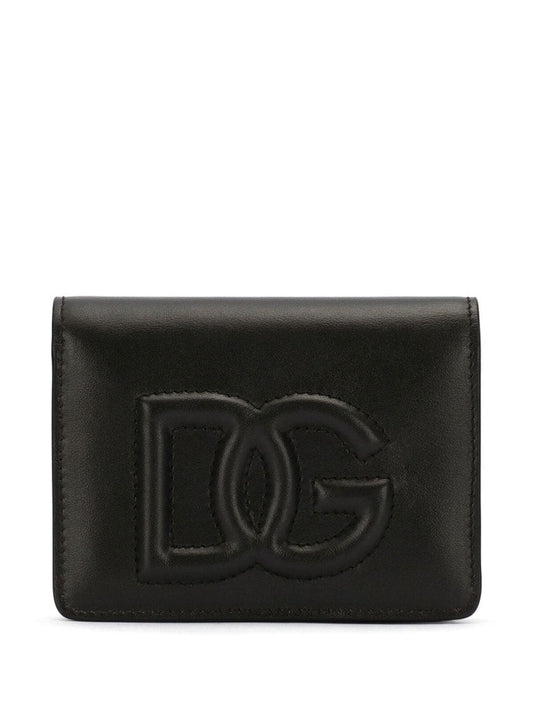 Dg logo leather wallet