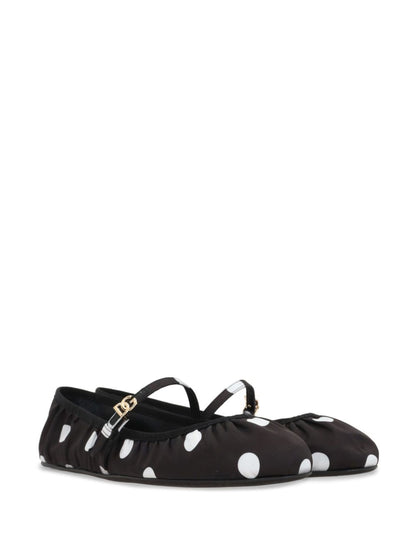 Dots print satin ballets