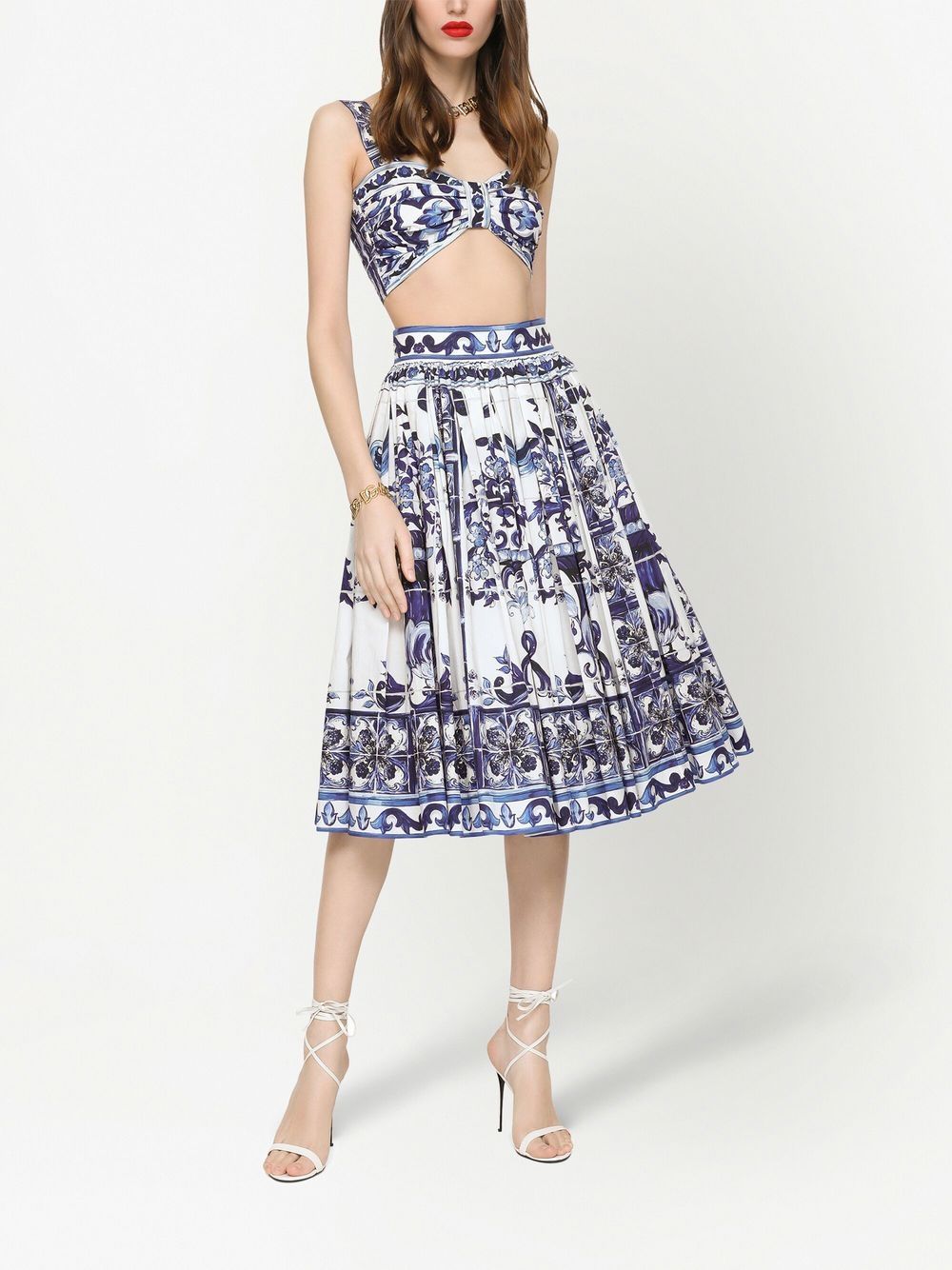 Maiolica print skirt