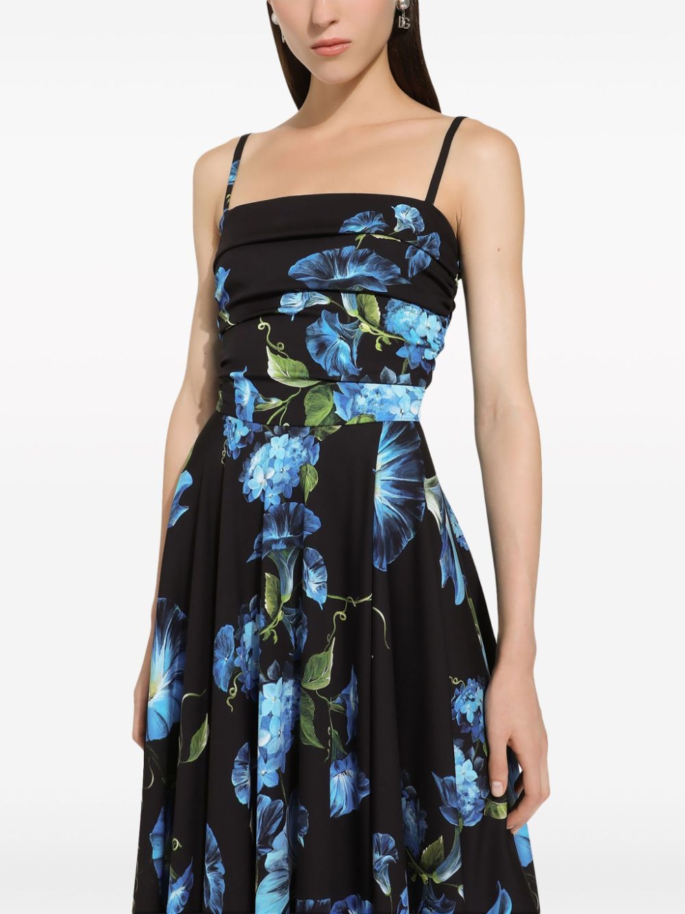 Campanule printed silk midi dress