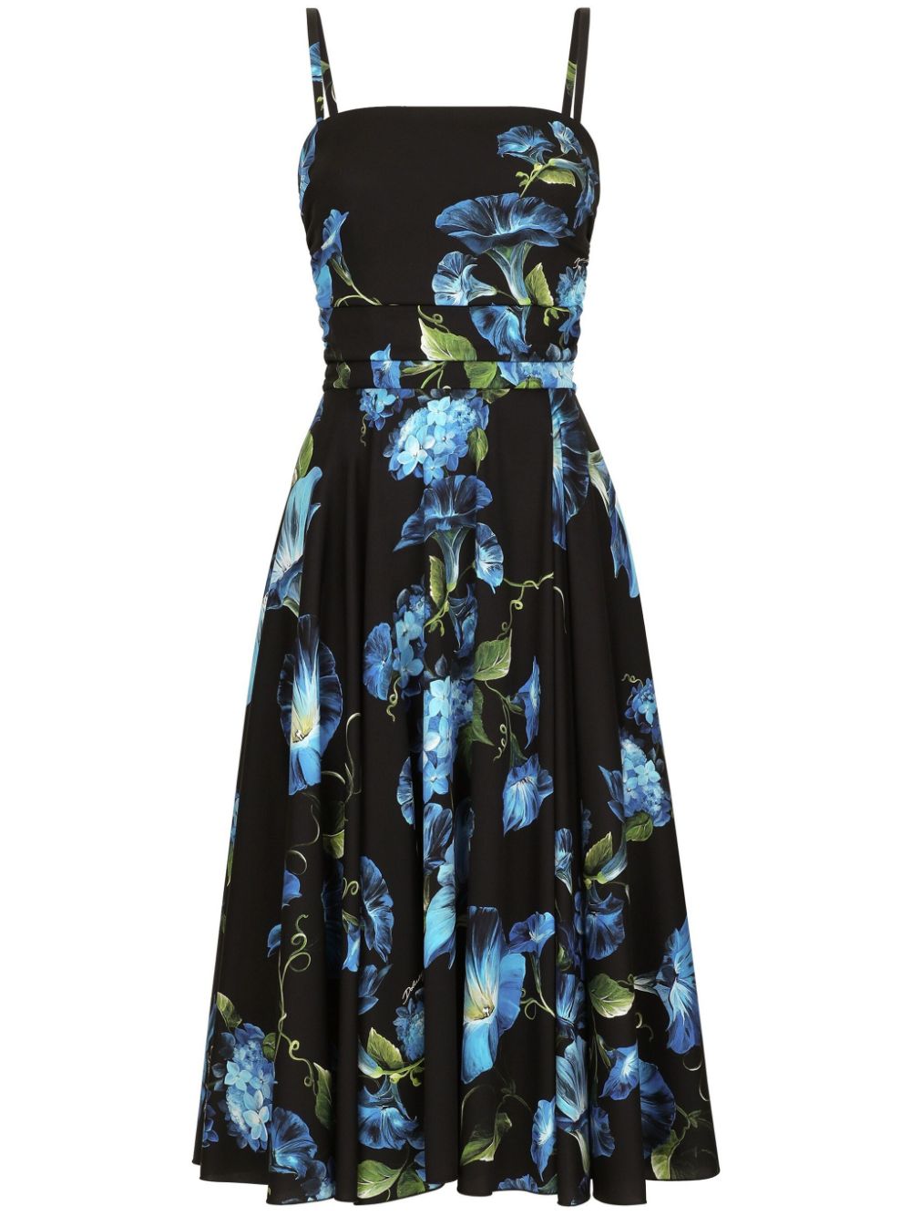 Campanule printed silk midi dress