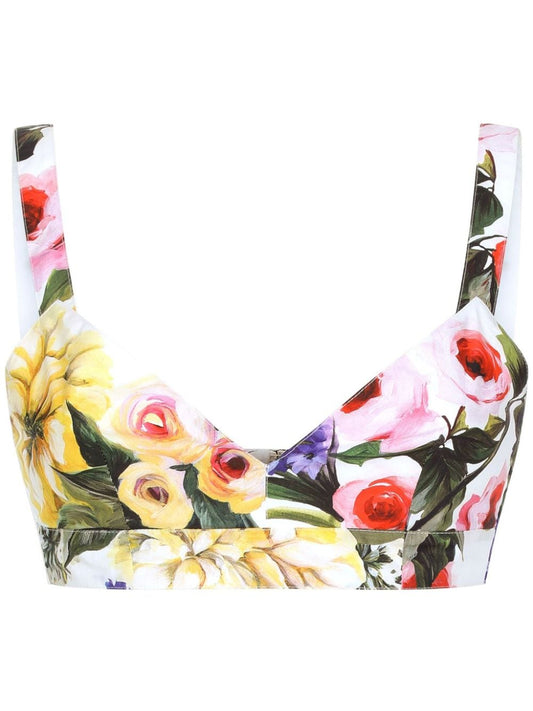 Giardino printed cotton bra