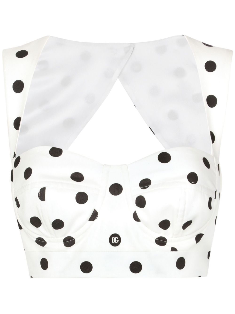 Dots print cotton top