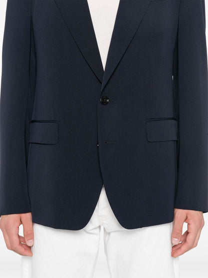 Wool single-breasted jacket