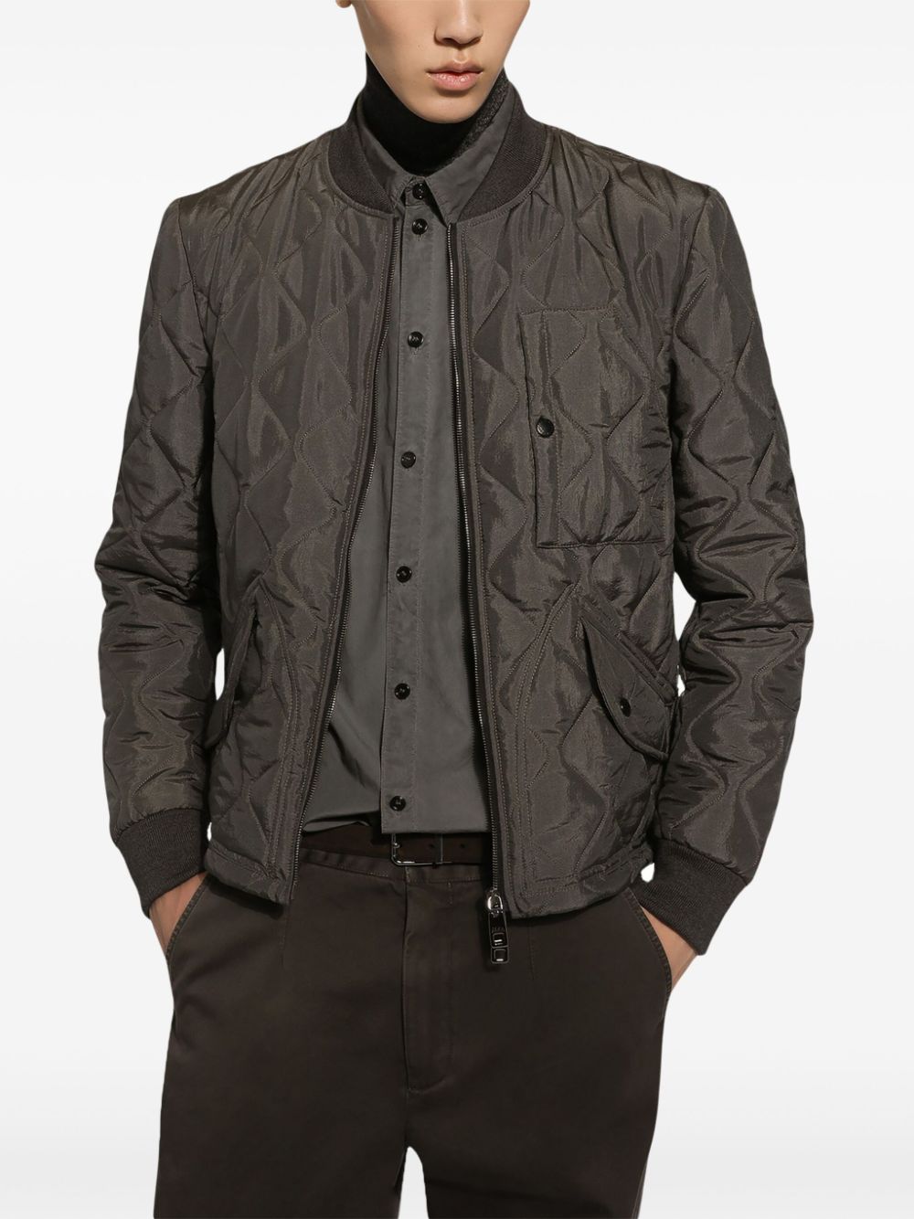 Nylon bomber jacket