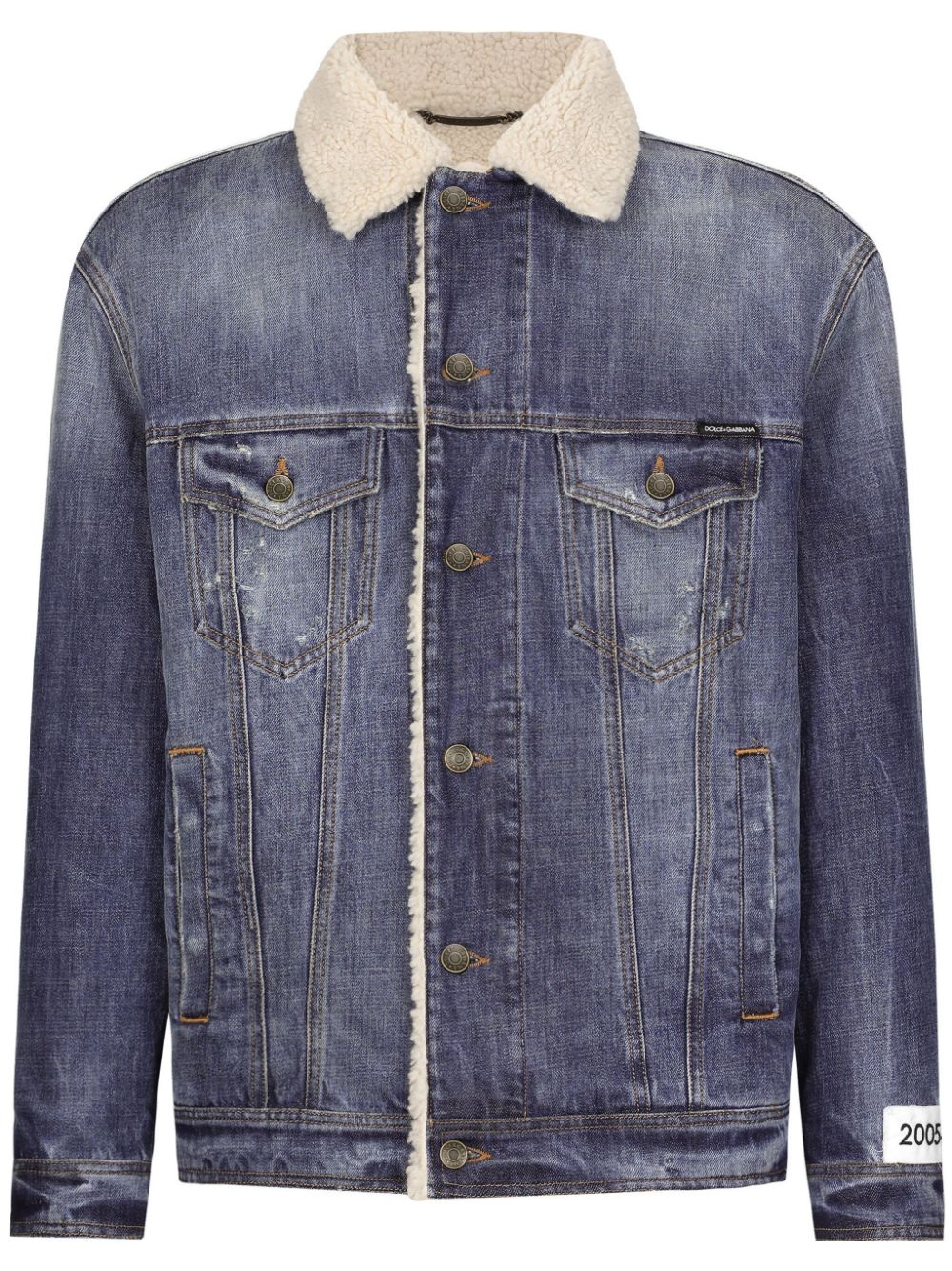 Shearling denim jacket