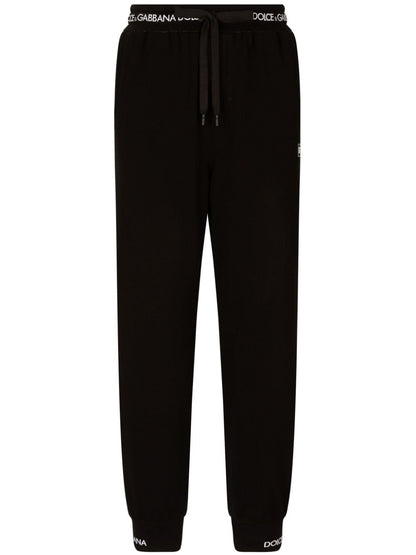 Cotton jogging trousers with logo