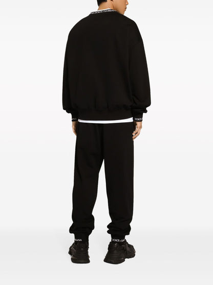 Cotton jogging trousers with logo