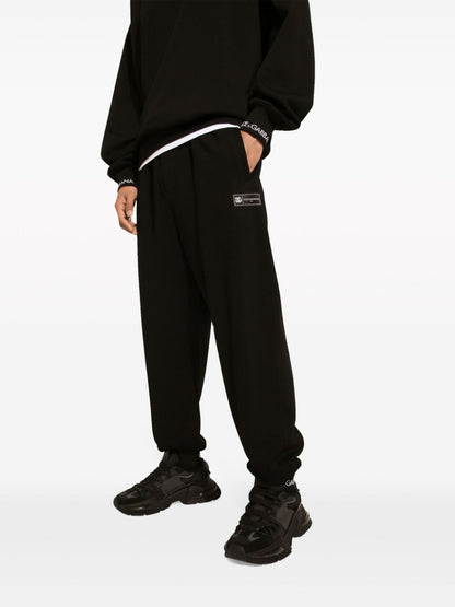 Cotton jogging trousers with logo