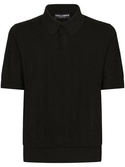 Silk polo shirt