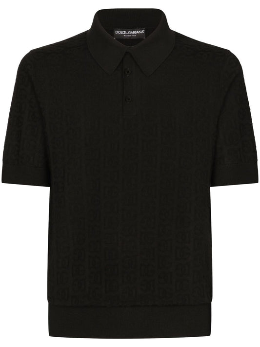 Silk polo shirt