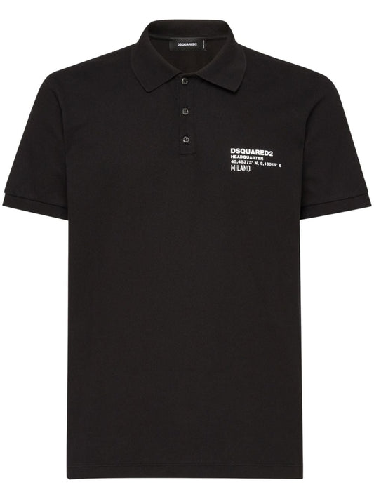 Logo cotton polo shirt