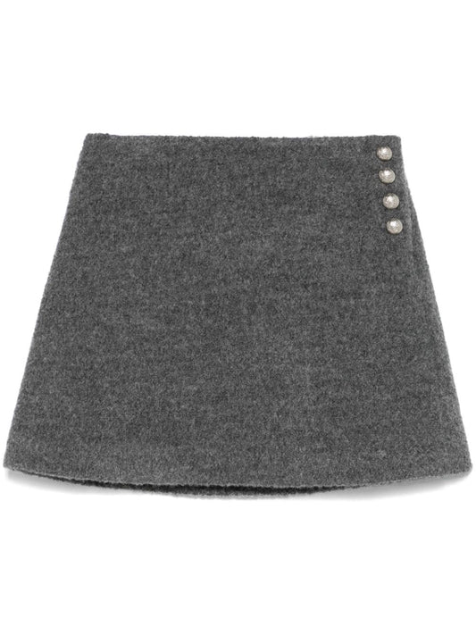 Wool mini skirt