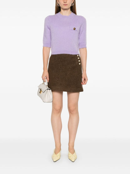 Wool mini skirt