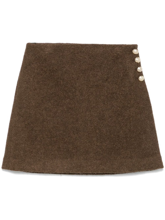 Wool mini skirt