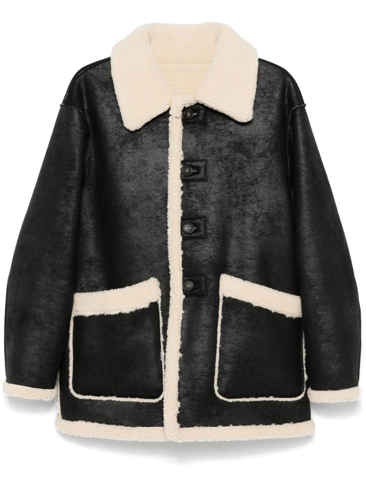 Shearling reversible jacket