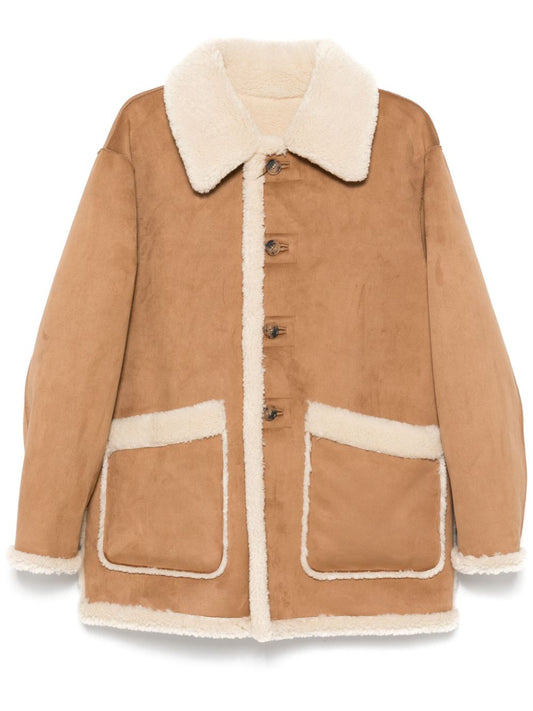 Shearling reversible jacket