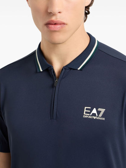 Logo nylon polo shirt