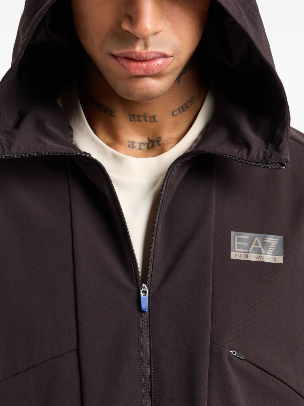 Logo zipped hoodie