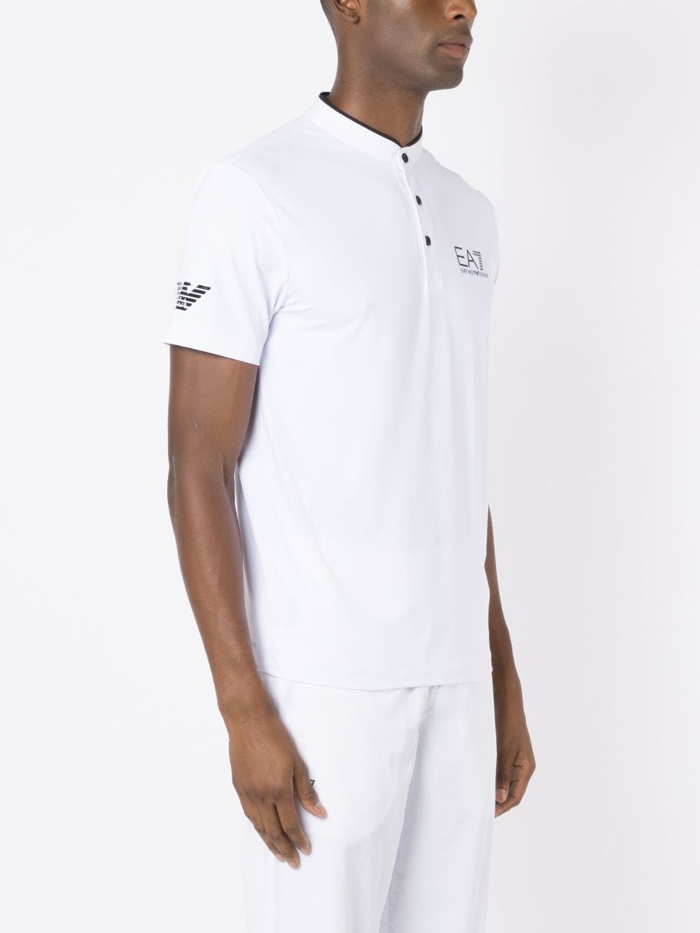 Logo nylon polo shirt