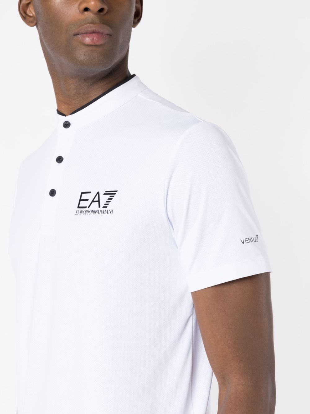 Logo nylon polo shirt