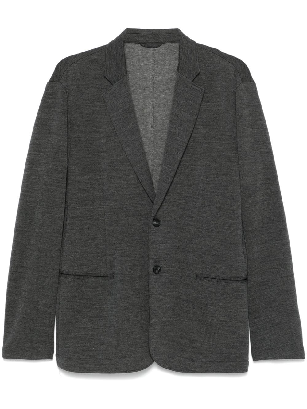 Wool blend single-breasted jacket