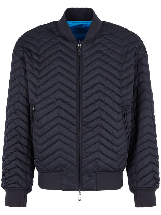 Quilted bomber jacket