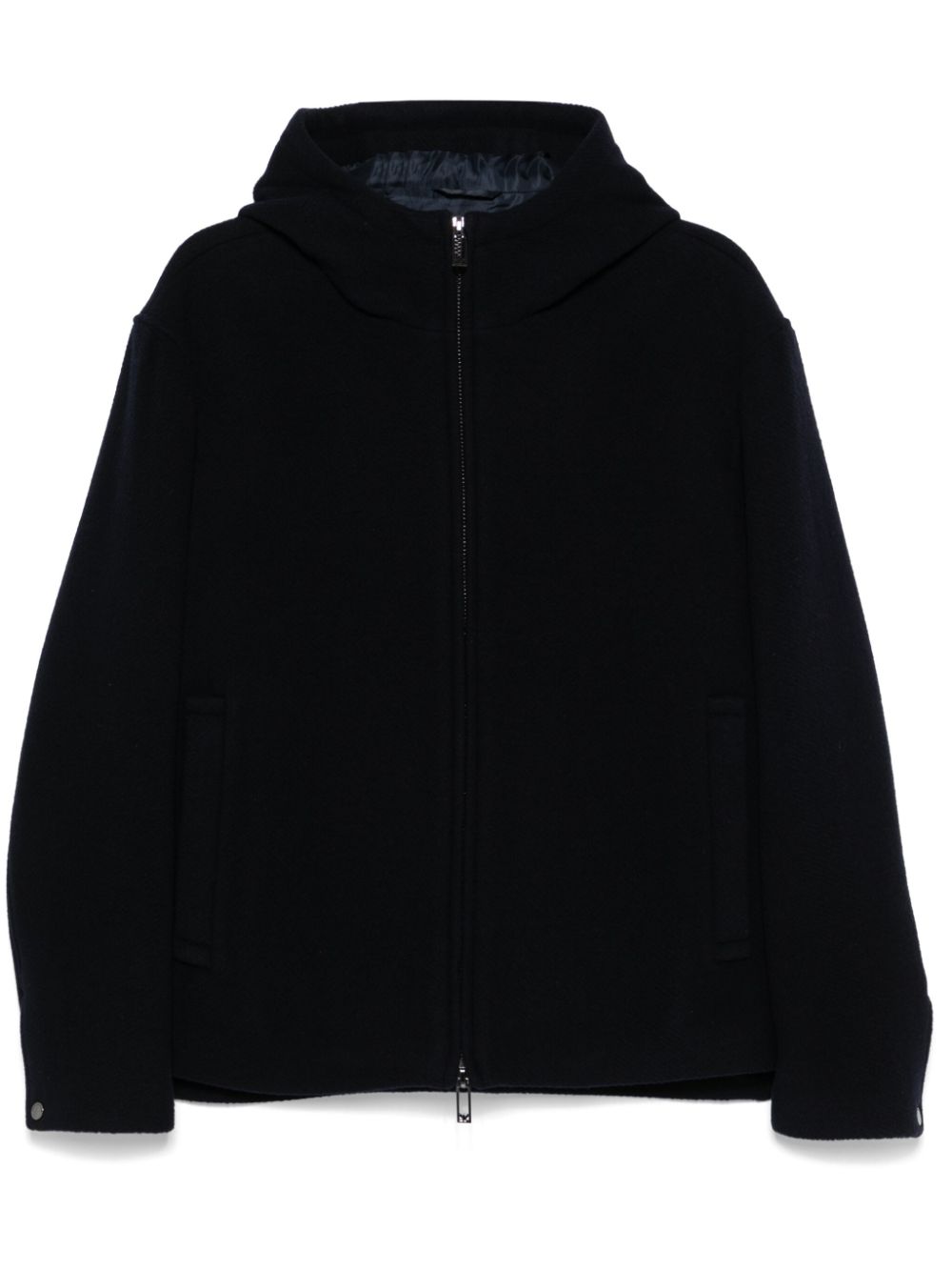 Wool hooded jacket