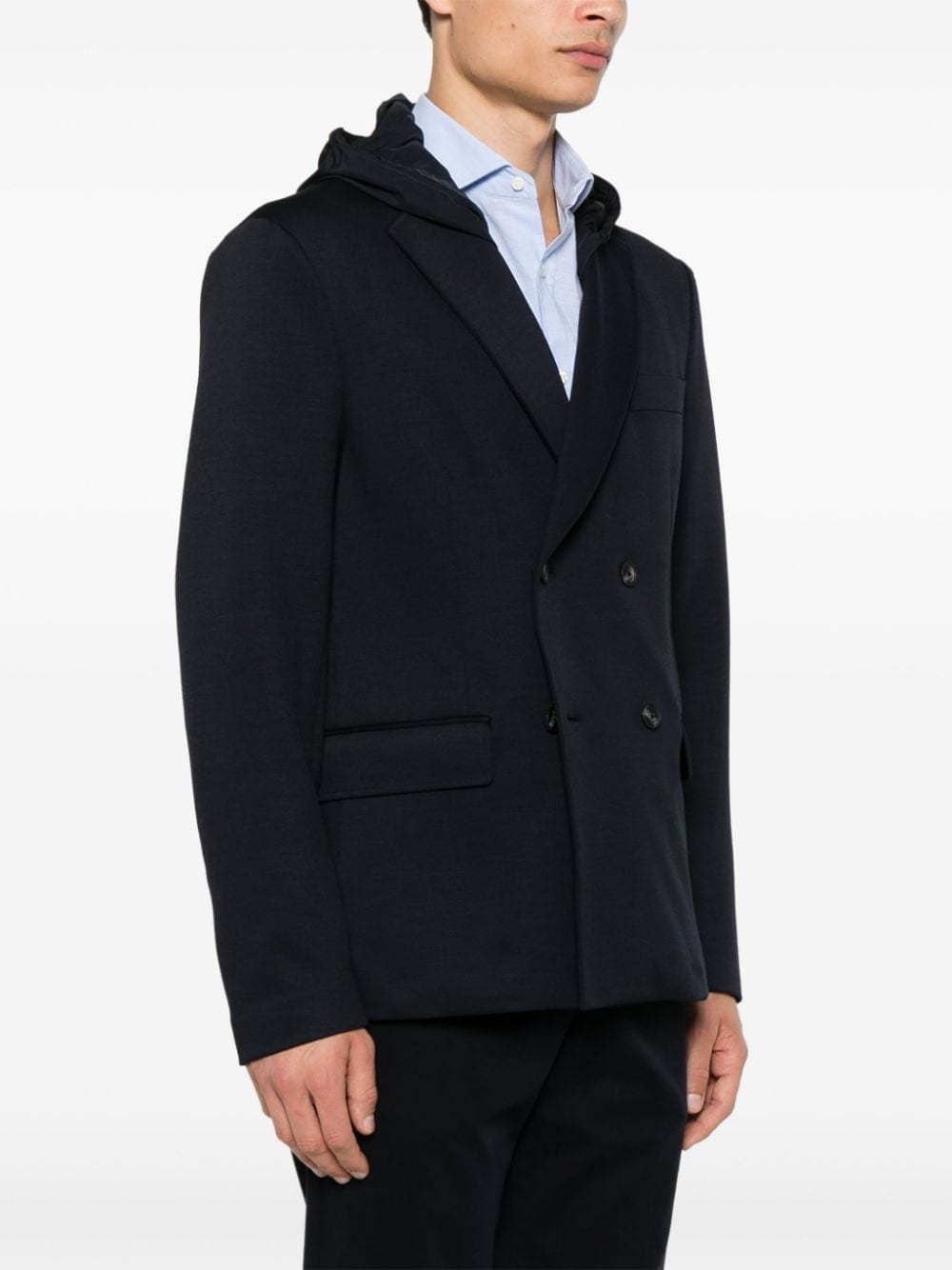 Wool blend double-breasted jacket