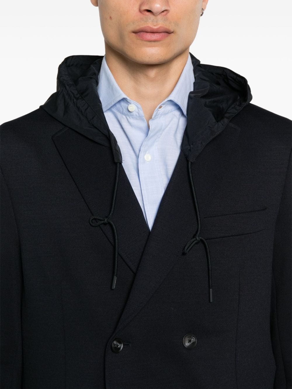 Wool blend double-breasted jacket