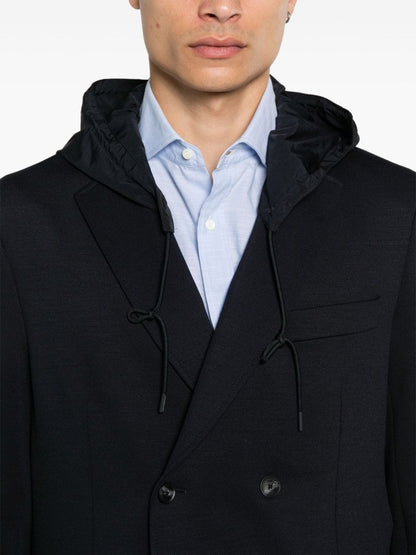 Wool blend double-breasted jacket